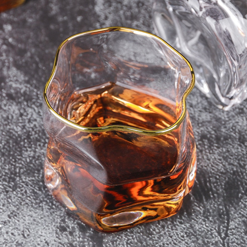 Vivolux | Verzerrte Textur Whisky Glas Set