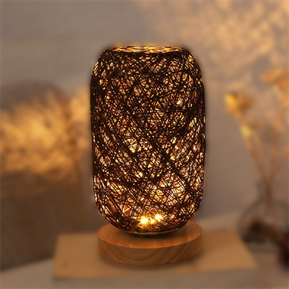 Vivolux | Tischlampe aus Rattan holz