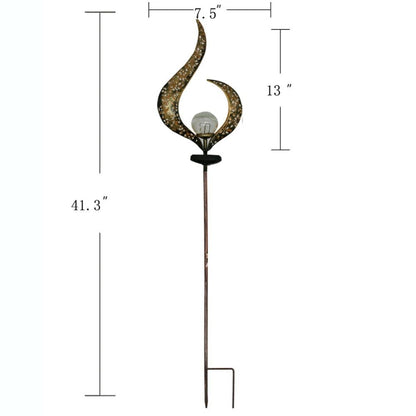 Vivolux | IgnisLuxe LED Gartenleuchte mit Künstlicher Flammenoptik | Solarbetrieben | Stimmungsvolle Außenbeleuchtung | Dekor für Garten & Terrasse