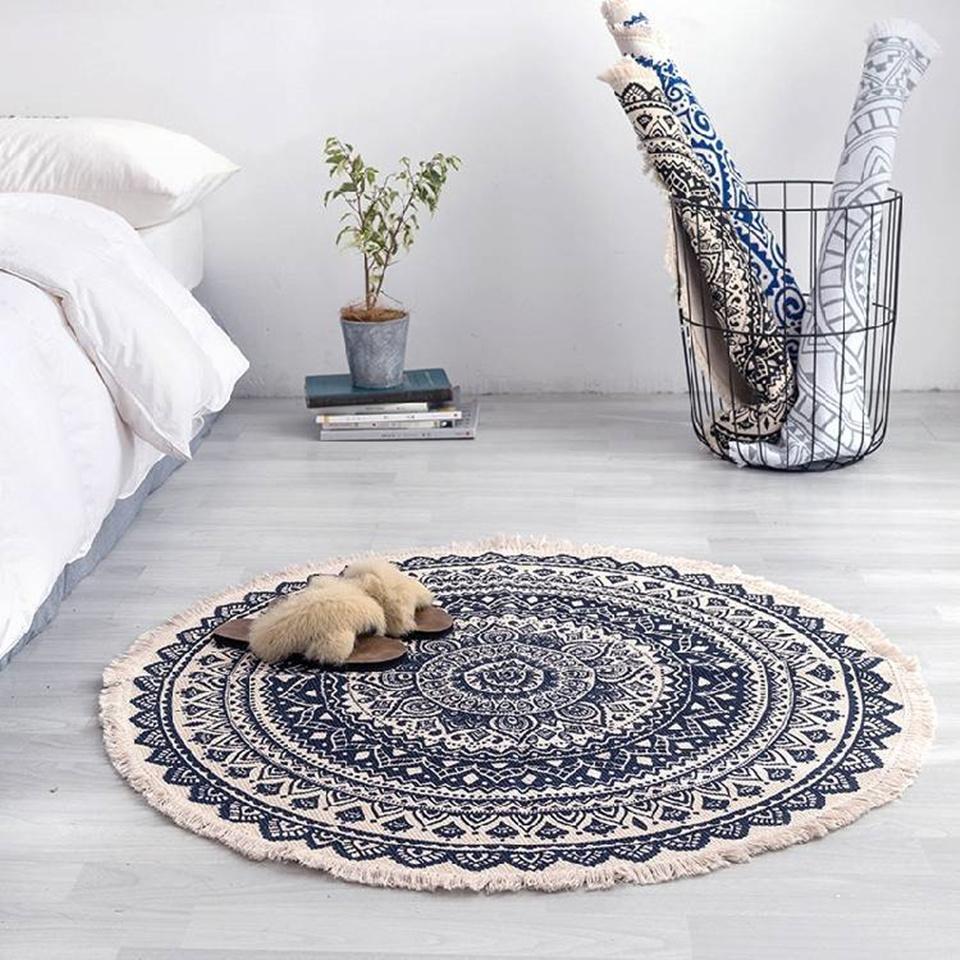 Vivolux | Marokkanischer Boho-Teppich mit Quasten