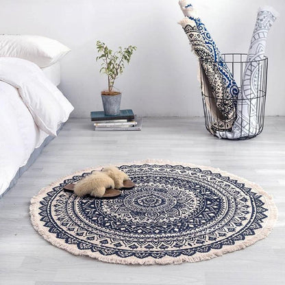 Vivolux | Marokkanischer Boho-Teppich mit Quasten