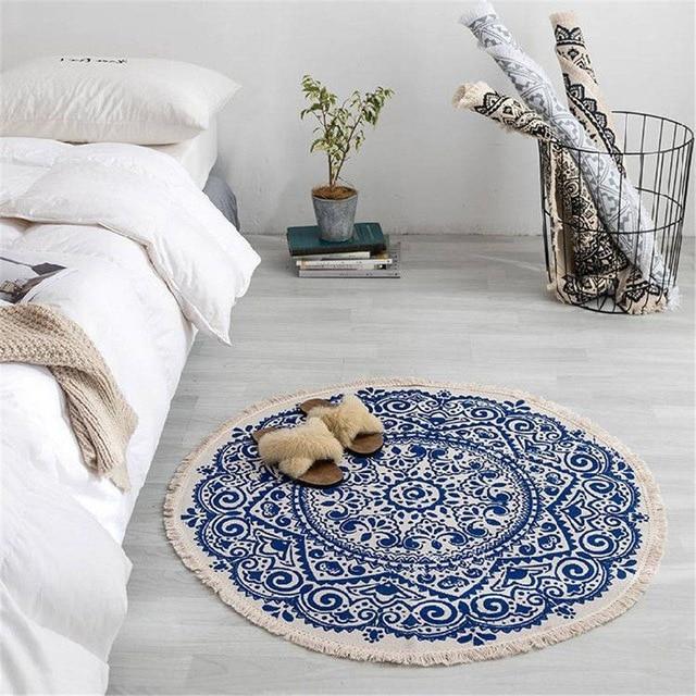 Vivolux | Marokkanischer Boho-Teppich mit Quasten