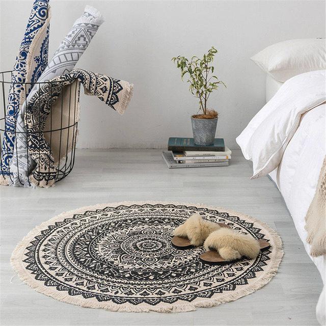 Vivolux | Marokkanischer Boho-Teppich mit Quasten