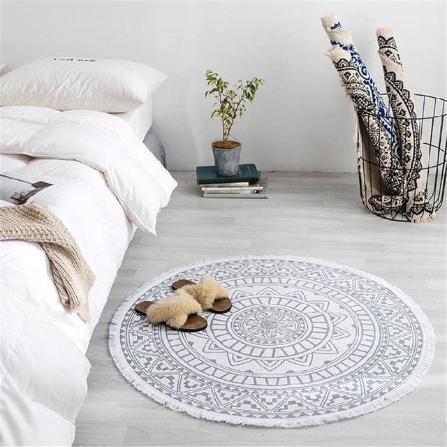 Vivolux | Marokkanischer Boho-Teppich mit Quasten