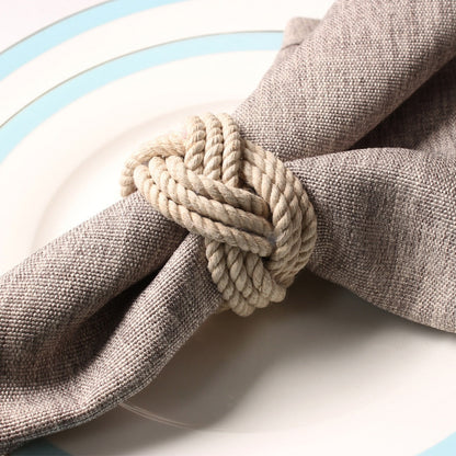 Vivolux | Geflochtener Jute Serviettenring - Set von 10