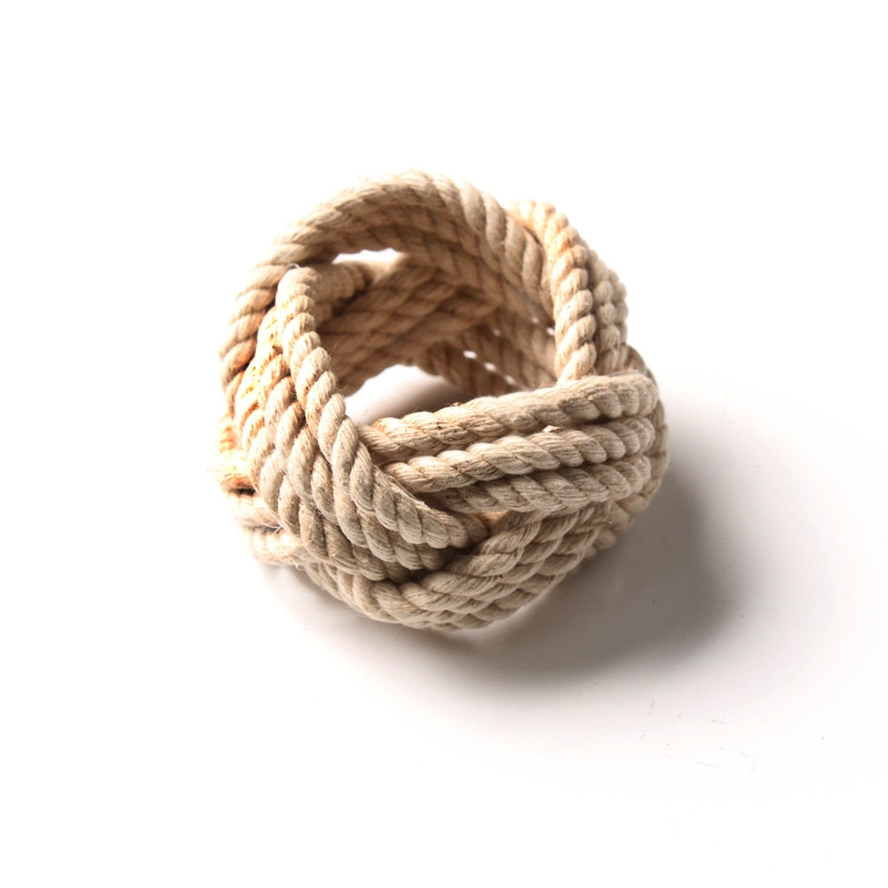 Vivolux | Geflochtener Jute Serviettenring - Set von 10