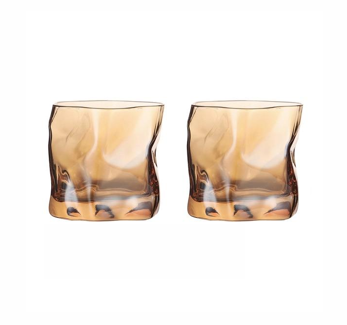 Vivolux | Verzerrte Textur Whisky Glas Set