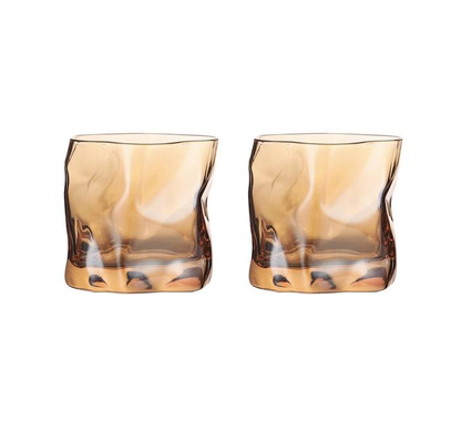Vivolux | Verzerrte Textur Whisky Glas Set