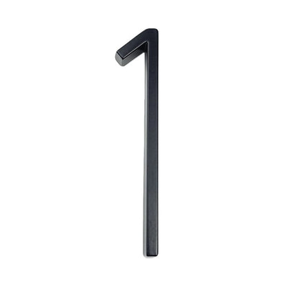 Vivolux | Royelux Moderne Hausnummern - Rostfreies Zinklegierung, Schwarze Oberfläche, 5" Hoch