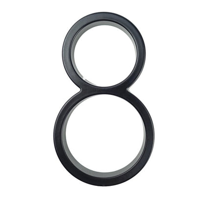Vivolux | Royelux Moderne Hausnummern - Rostfreies Zinklegierung, Schwarze Oberfläche, 5" Hoch