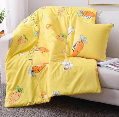 Vivolux | 2In1 Bunt Cartoon Kopfkissen Decke