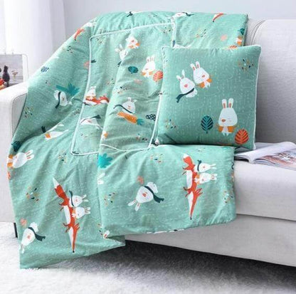 Vivolux | 2In1 Bunt Cartoon Kopfkissen Decke