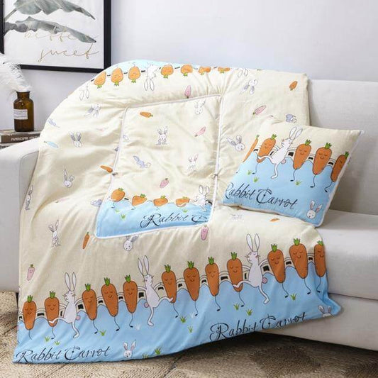 Vivolux | 2In1 Bunt Cartoon Kopfkissen Decke