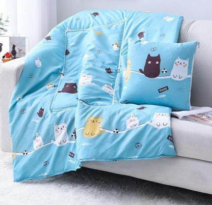 Vivolux | 2In1 Bunt Cartoon Kopfkissen Decke