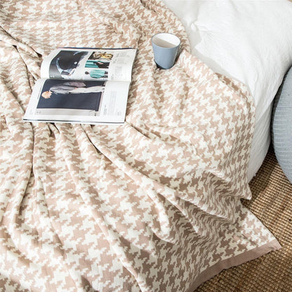 Vivolux | PlaidLuxe Houndstooth Kuscheldecke | Kariertes Design | Weich & Gemütlich | Verschiedene Größen
