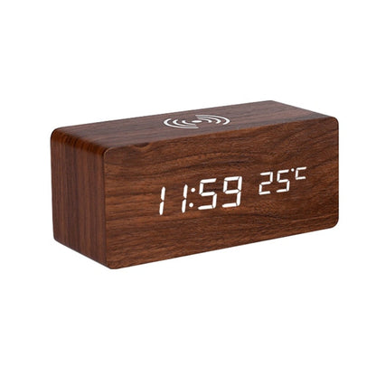 Vivolux | Moderner Holz-Wireless-Lade-Wecker