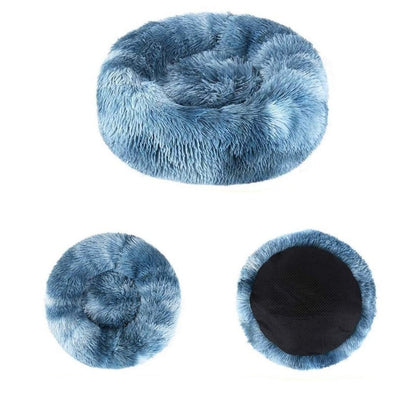 Vivolux | Runder Regenbogen Extra Plüsch Beruhigender Donut Hundebetten