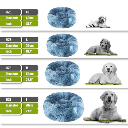 Vivolux | Runder Regenbogen Extra Plüsch Beruhigender Donut Hundebetten