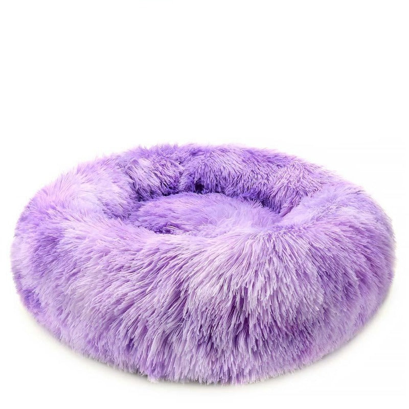 Vivolux | Runder Regenbogen Extra Plüsch Beruhigender Donut Hundebetten