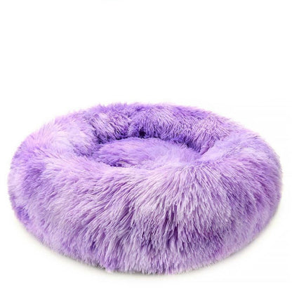 Vivolux | Runder Regenbogen Extra Plüsch Beruhigender Donut Hundebetten