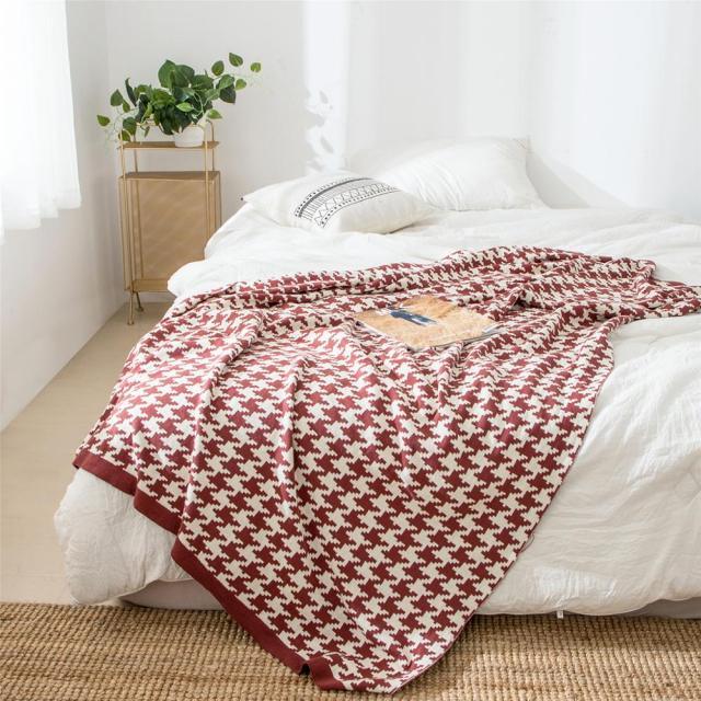 Vivolux | PlaidLuxe Houndstooth Kuscheldecke | Kariertes Design | Weich & Gemütlich | Verschiedene Größen