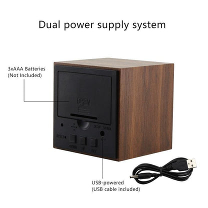 Würfelförmiger LED-Wecker