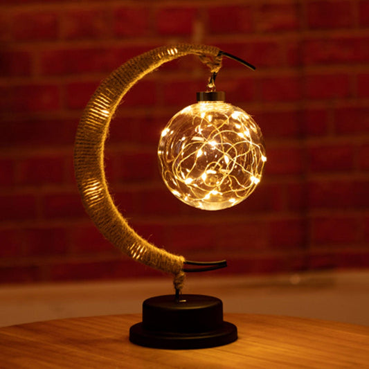 Vivolux | Rayvia Lunar Lampe - Halbmond LED Licht mit Glas Globus für gemütliche Atmosphäre