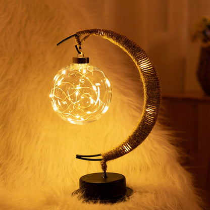 Vivolux | Rayvia Lunar Lampe - Halbmond LED Licht mit Glas Globus für gemütliche Atmosphäre