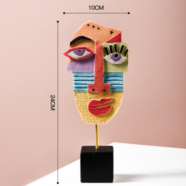 Vivolux | Abstract Pop Art Gesicht Home Skulptur
