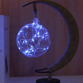 Vivolux | Rayvia Lunar Lampe - Halbmond LED Licht mit Glas Globus für gemütliche Atmosphäre