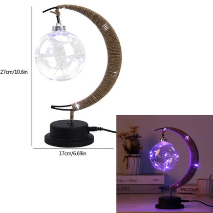 Vivolux | Rayvia Lunar Lampe - Halbmond LED Licht mit Glas Globus für gemütliche Atmosphäre