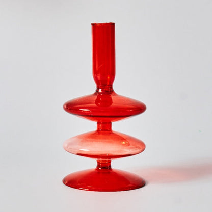 Vivolux | Kirsche Rote Glas Stabkerzenhalter & Vasen