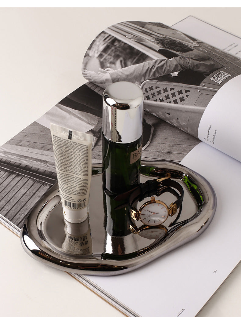 Vivolux | Kekse & verchromtes Keramiktablett und -schale