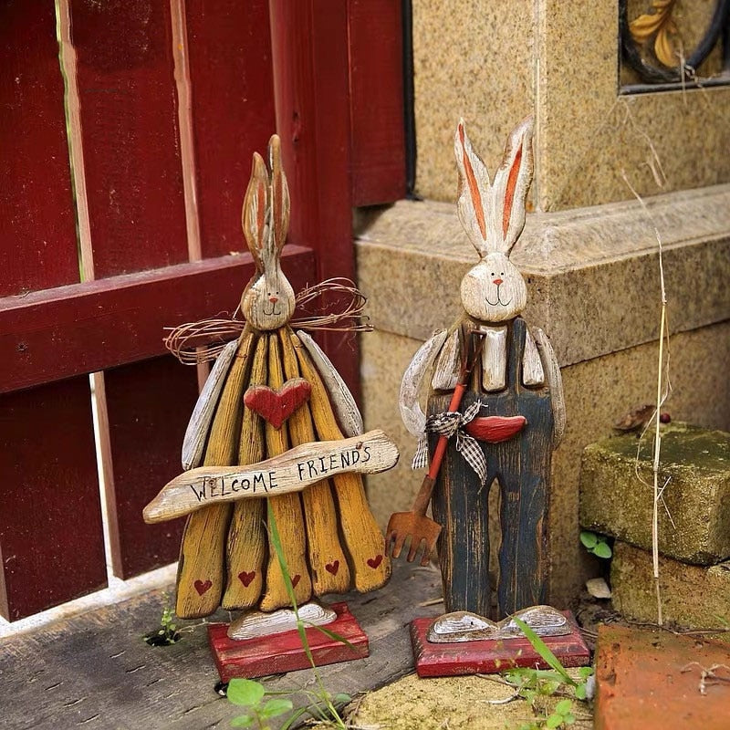 Vivolux | Holz Retro Ostern Hase Außen Ornament