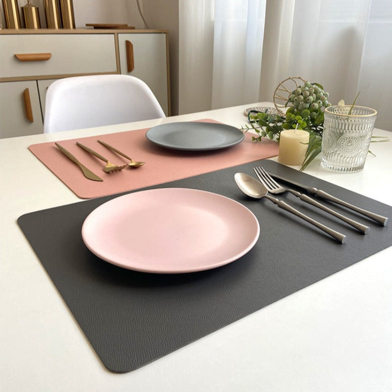 Vivolux | Moderne Rechteckige Wasserdichte PU-Leder Platzsets
