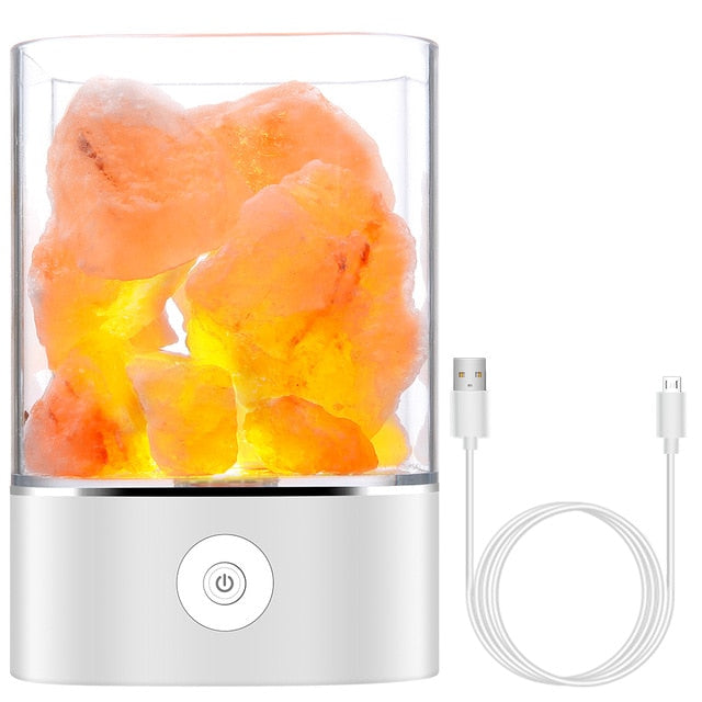 Vivolux | Himalayan Salt Schreibtischlampe & Luftreiniger Weiß