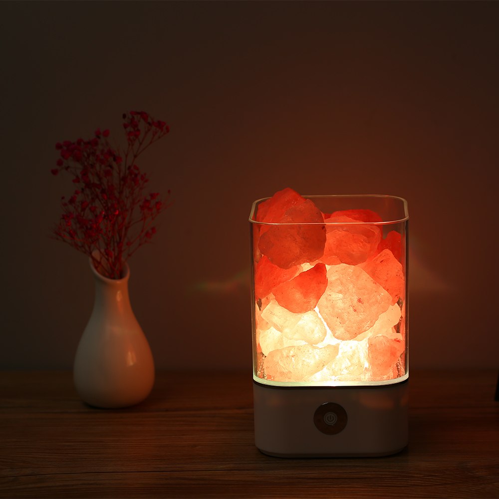 Vivolux | Himalayan Salt Schreibtischlampe & Luftreiniger Weiß