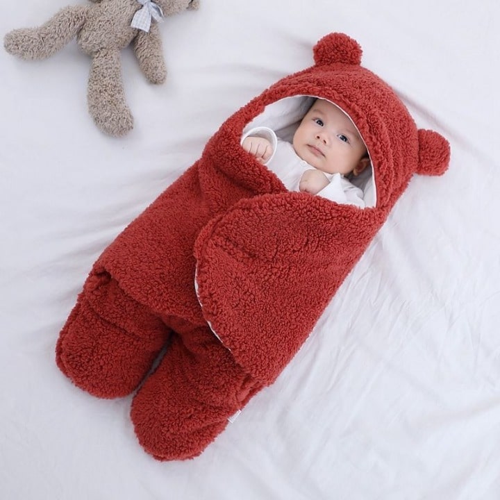Vivolux | Babydecke Fleece Wickel mit Kapuzendesign