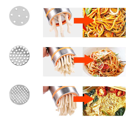 Vivolux | Handbetriebene Edelstahl Nudelzauberer Pasta Maker