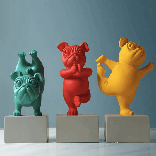 Vivolux | Resin Abstract Yoga Bulldog Figurine