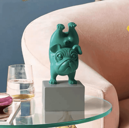 Vivolux | Resin Abstract Yoga Bulldog Figurine