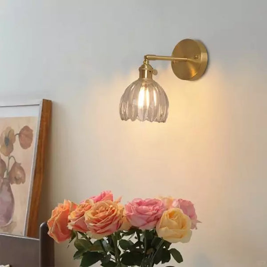 Vivolux | Retro – Wandleuchte Glas Tulip Bud