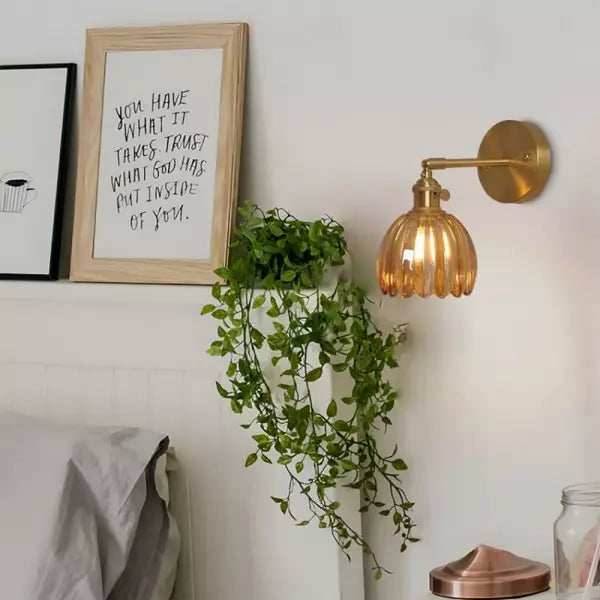 Vivolux | Frendorf Blumen Knospe Tulpe Glas Wandleuchte
