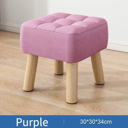 Vivolux | Gepolsterter Ottoman-Hocker im Retro-Stil in Pastellfarben