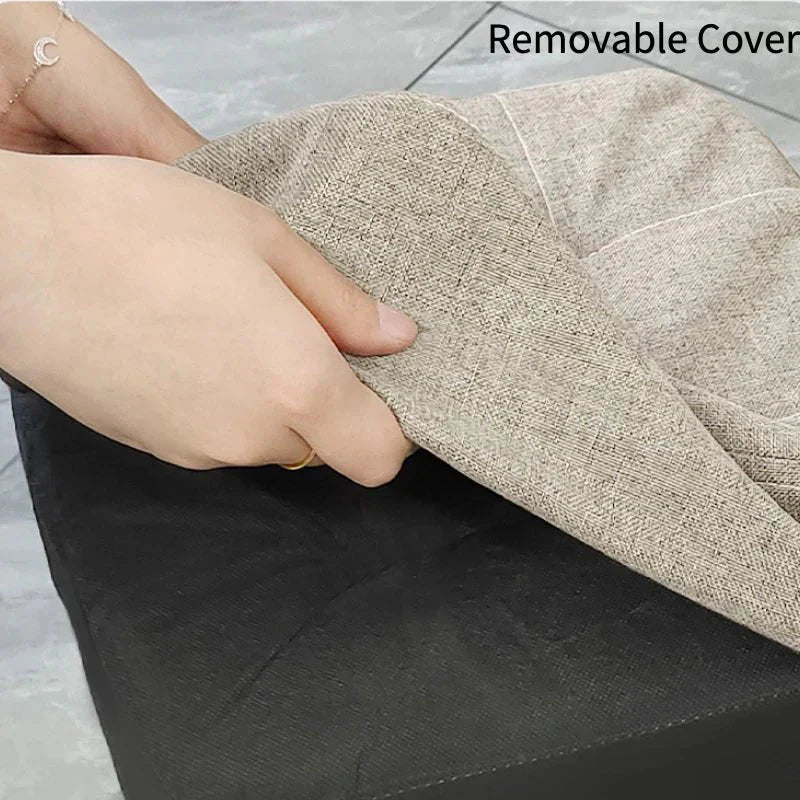 Vivolux | Gepolsterter Ottoman-Hocker im Retro-Stil in Pastellfarben