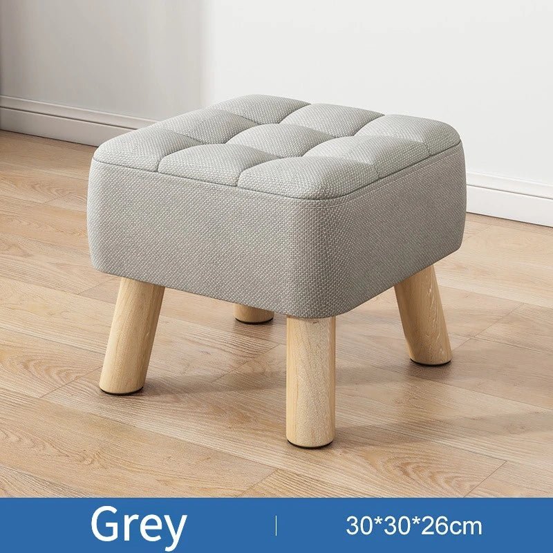 Vivolux | Gepolsterter Ottoman-Hocker im Retro-Stil in Pastellfarben