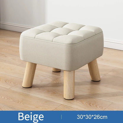 Vivolux | Gepolsterter Ottoman-Hocker im Retro-Stil in Pastellfarben