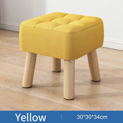Vivolux | Gepolsterter Ottoman-Hocker im Retro-Stil in Pastellfarben