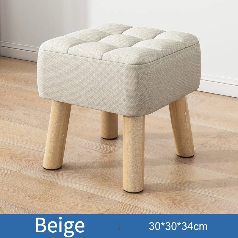 Vivolux | Gepolsterter Ottoman-Hocker im Retro-Stil in Pastellfarben