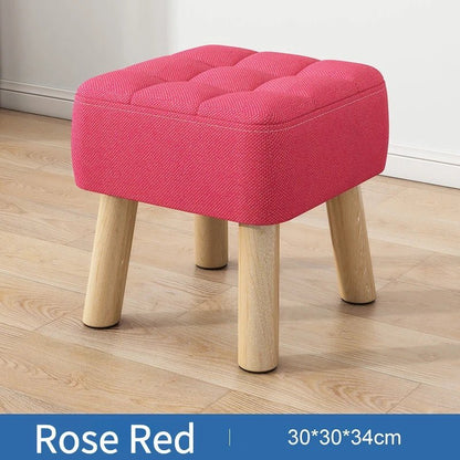 Vivolux | Gepolsterter Ottoman-Hocker im Retro-Stil in Pastellfarben